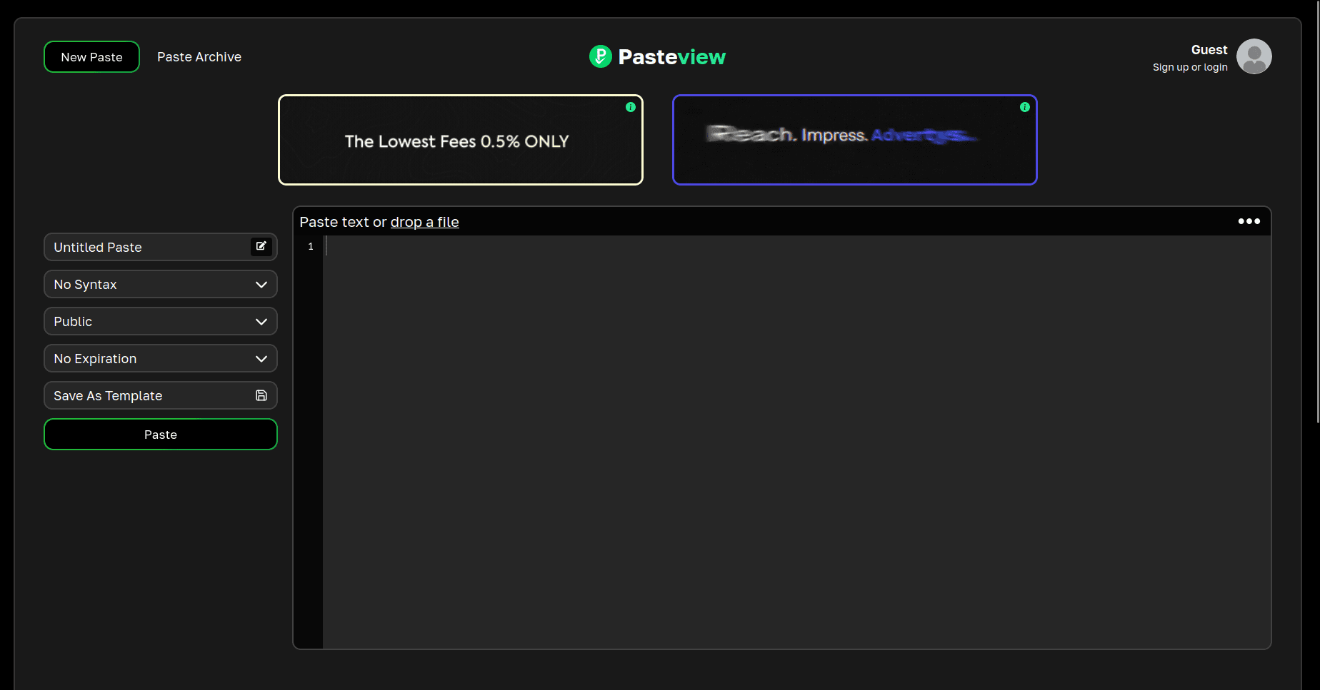 PasteView - Past and share online